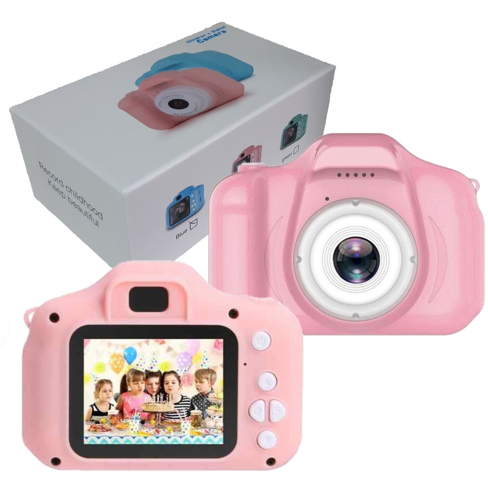 Детский фотоаппарат Цвет розовый Размер 9х6 см 2.0 Мпикс  #1