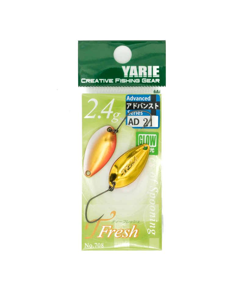 Блесна YARIE №708 T-FRESH 2.4гр цвет AD 21 Glow #1