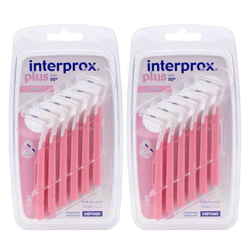 Комплект ершиков для брекетов Interprox Plus Nano, 6 шт (0,6 мм), 2 упаковки  #1