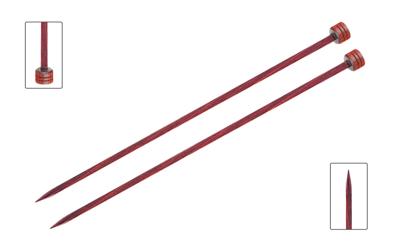Спицы для вязания Knit Pro прямые, квадратные, деревянные Cubics 4мм, 25см, арт.25236  #1