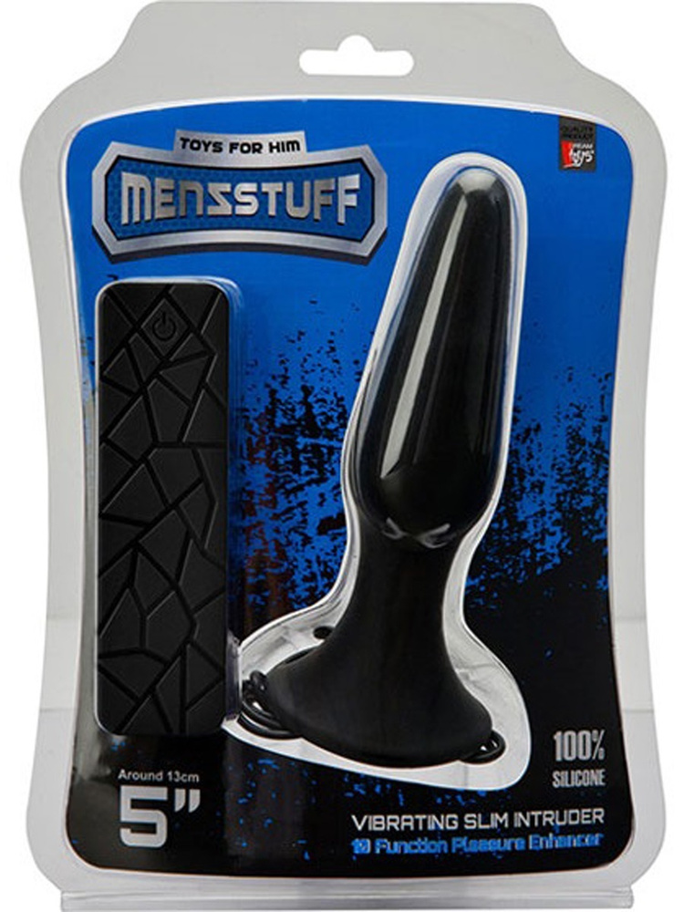 Dream Toys Анальная пробка MENZSTUFF 5INCH SLIM INTRUDER BUTT PLUG, черный, 40 мм  #1