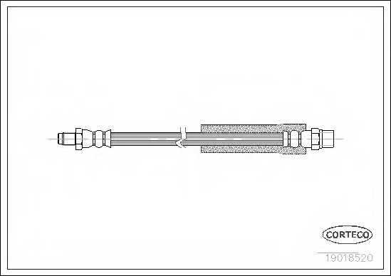 Шланг тормозной AUDI 80/100/200/A4/V8 82-01 CORTECO 19018520 #1