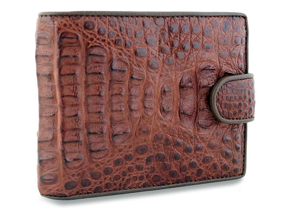 Солидный мужской кожаный кошелек Exotic Leather из натуральной кожи каймана  #1