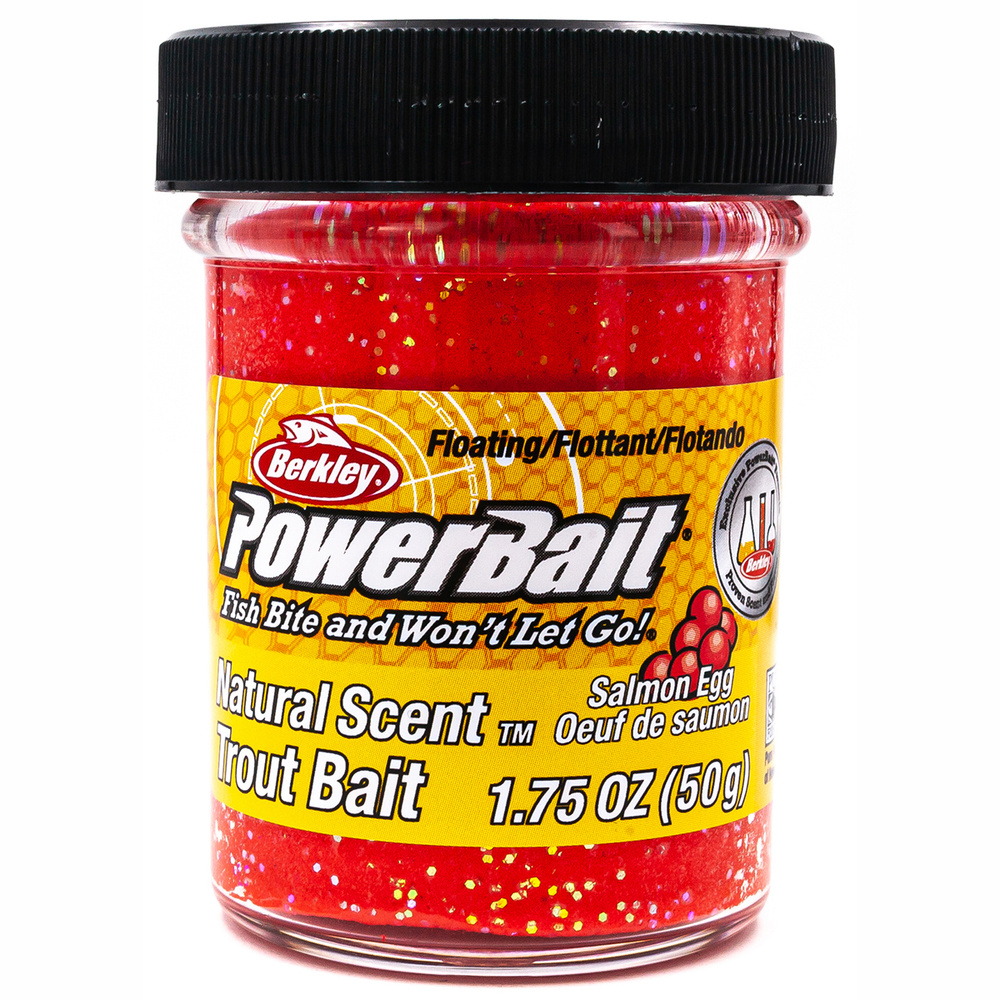 Форелевая паста BERKLEY PowerBait Natural SCENT (Икра, цв. КРАСНЫЙ) 50 гр / Паста Беркли / Рыбалка на #1