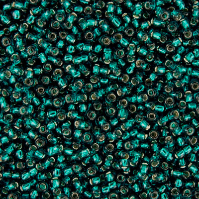 Бисер TOHO круглый, размер 11/0, цвет 27BD (Внутреннее серебрение, зелено-голубой), 10 грамм  #1