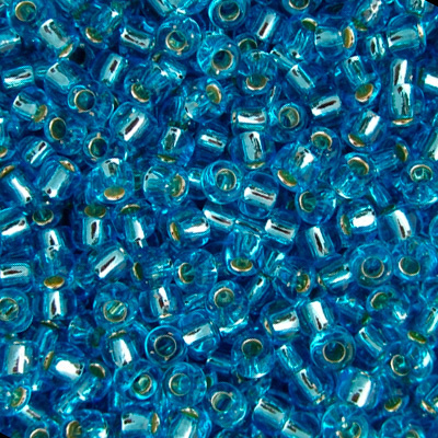 Бисер TOHO круглый, размер 10/0, цвет 23 (Внутреннее серебрение, аквамарин), 10 грамм  #1