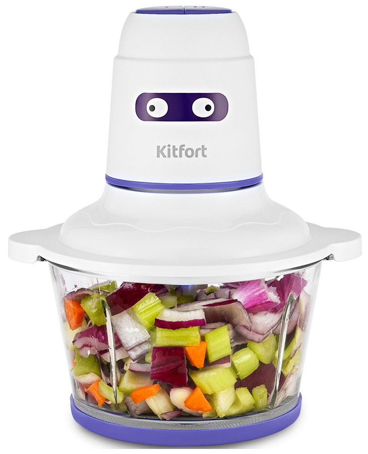 Прибор для измельчения продуктов Kitfort КТ-3050-1 бело-фиолетовый  #1