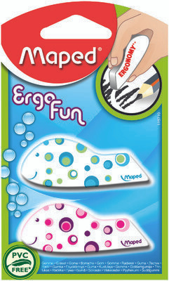 Ластик MAPED ERGO FUN цветной, фигурный, в бистере 2шт #1