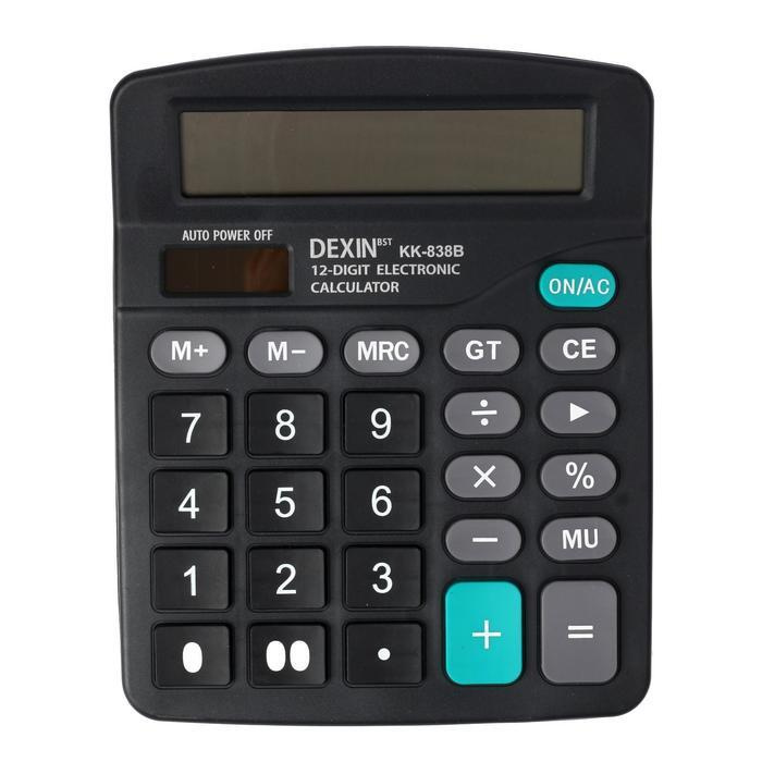Калькулятор настольный, 12 - разрядный KK-838B двойное питание  #1