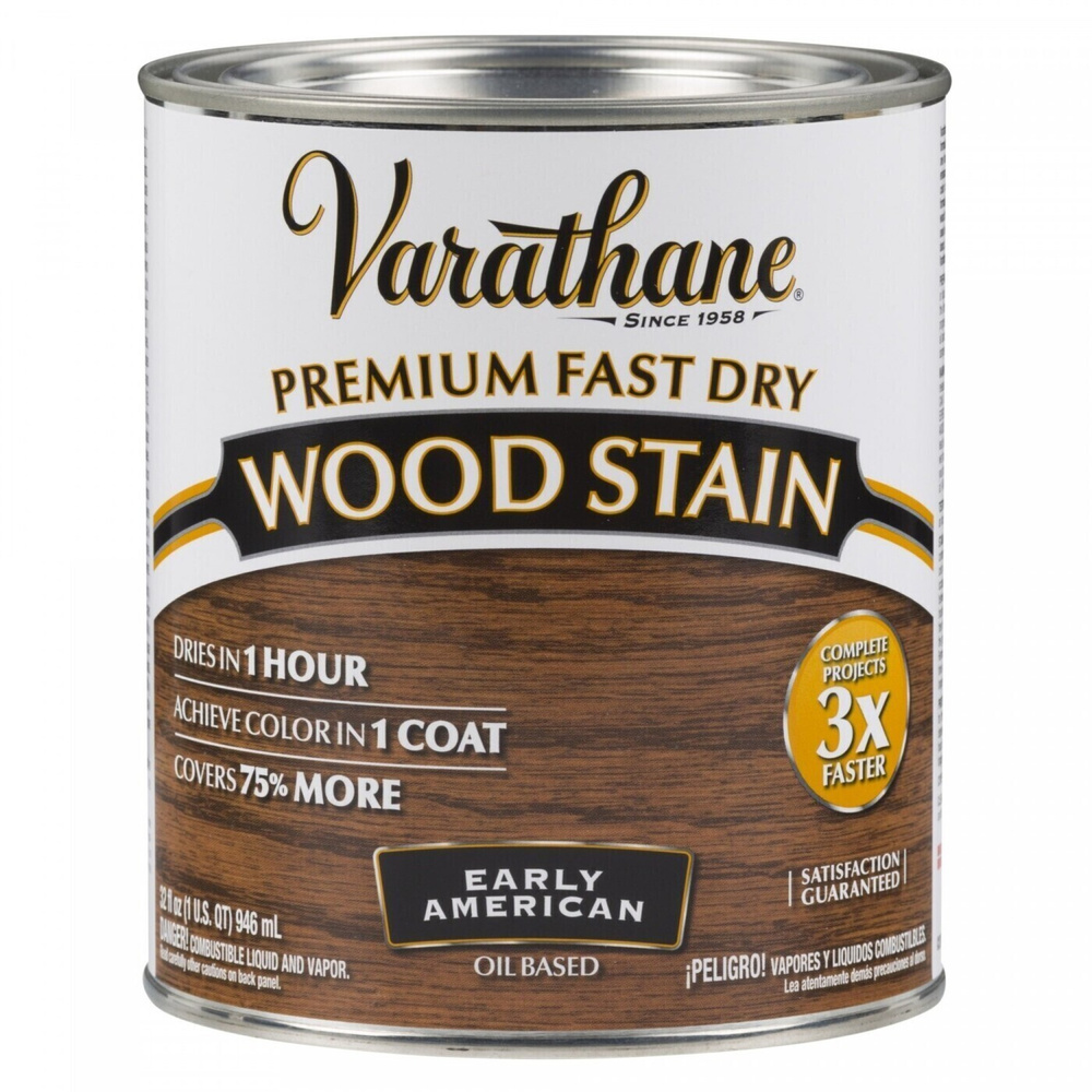 Морилка - Масло Для Дерева Varathane Premium Fast Dry Wood Stain Ранне-Американский 0,946л  #1