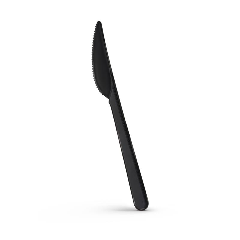 Нож пластиковый 180 мм, черный, упаковка 50 шт. #1