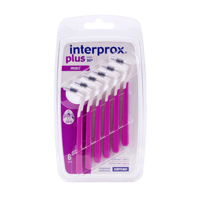 Межзубные ершики для брекетов Interprox Plus Maxi (угол наклона 90 градусов), 6 шт (2,1 мм), 1 упаковка #1