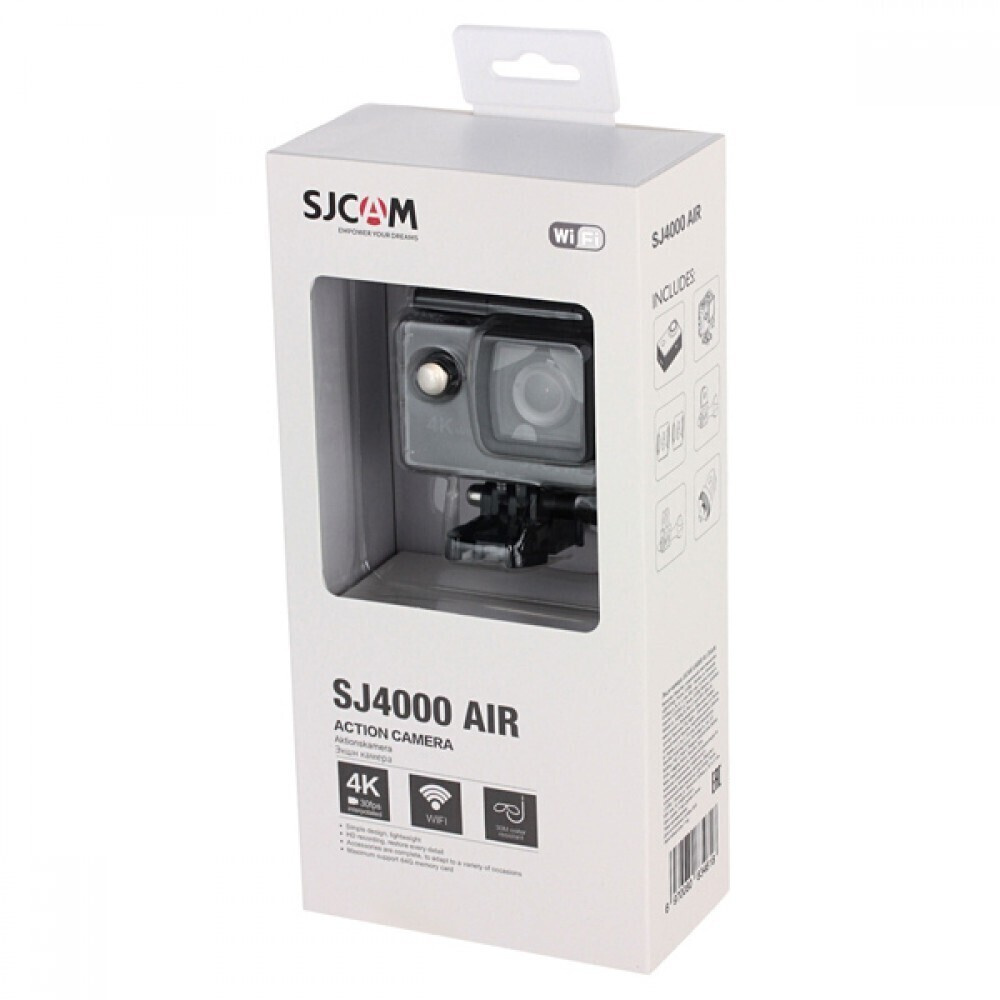 SJCAM Экшн-камера Экшен камера SJ4000 Air Black 4K 30fps Wi-Fi + аквабокс, черный  #1