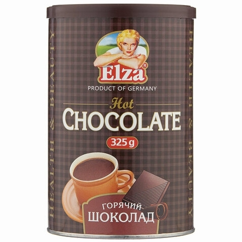 Горячий шоколад ELZA "Hot Chocolate" растворимый, 325 г, банка #1