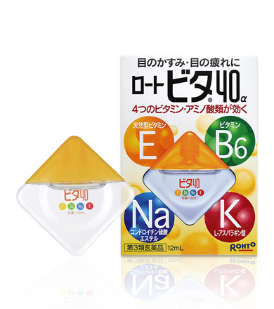 Японские увлажняющие витаминизированые капли для глаз против сухости Rohto Vita 40, 12 мл. Япония.  #1