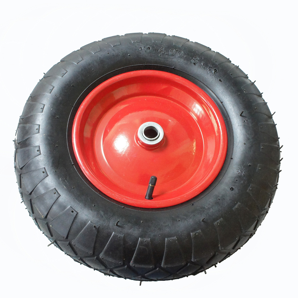 Колесо для садовой тачки пневматическое 4.10/3.50-4 ось 20 мм, 150 кг ...