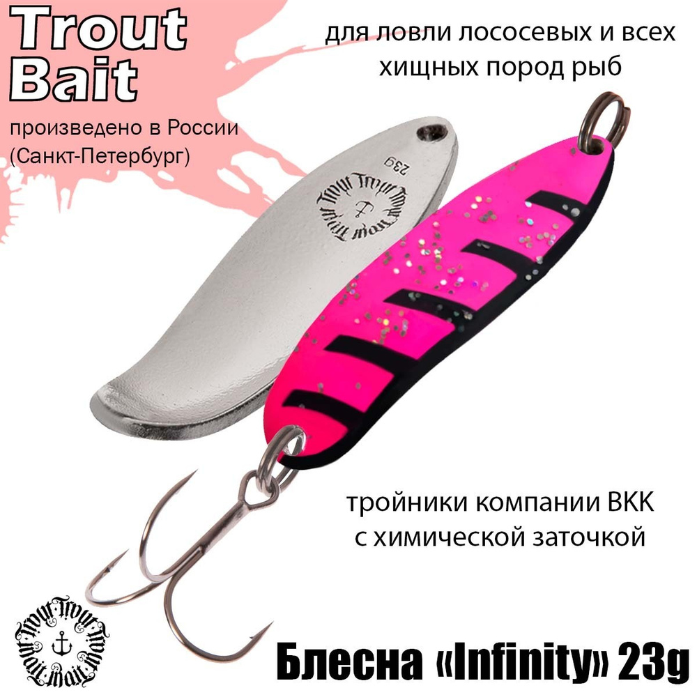 Блесна для рыбалки колеблющаяся , колебалка Infinity ( Японский Angler'z System Bux ) 23 g цвет 189 на #1