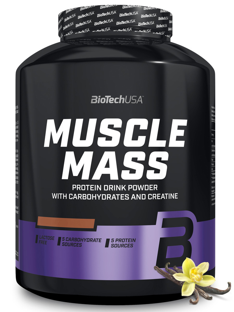 Гейнер BiotechUSA Muscle Mass 4000 г ваниль #1