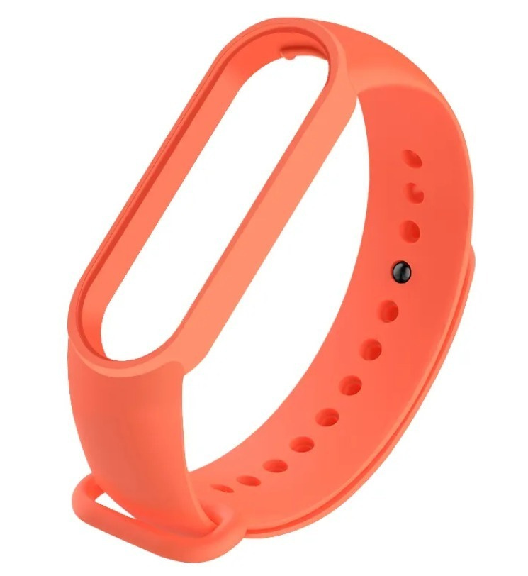 Ремешок для фитнес-браслета "Xiaomi Mi Band 6/7", оранжевый. Силиконовый, спортивный браслет для умных #1