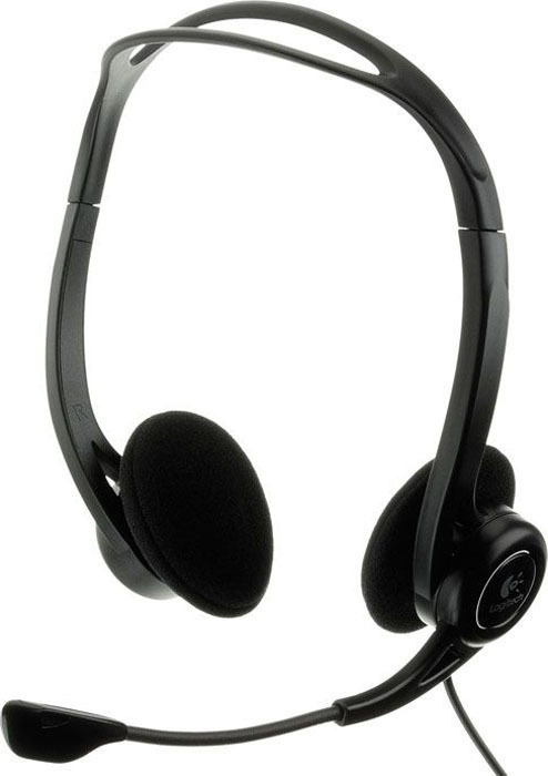 Наушники с микрофоном Logitech 960 черный 2,4м накладные оголовье (981-000100)  #1