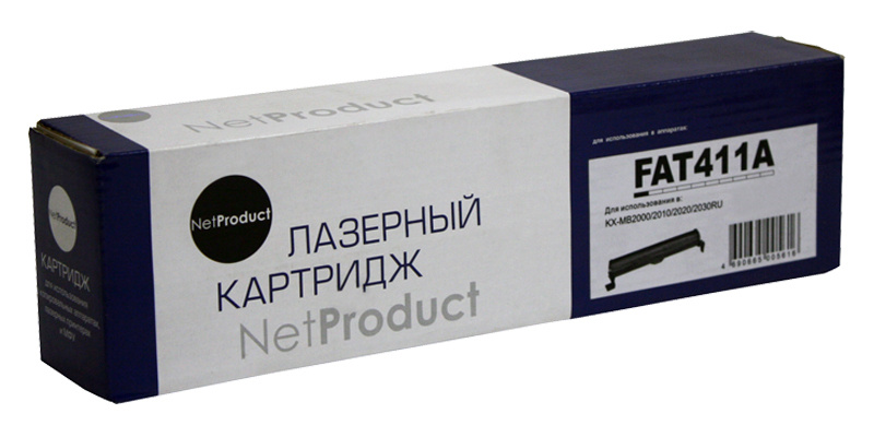 Тонер-картридж NetProduct KX-FAT411A для Panasonic KX-MB1900/2000/2020/2030/2051, 2000 тыс. стр.  #1