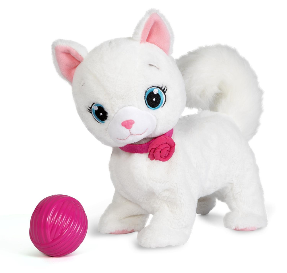 Интерактивная игрушка IMC Toys95847 Кошка Bianca с клубком #1