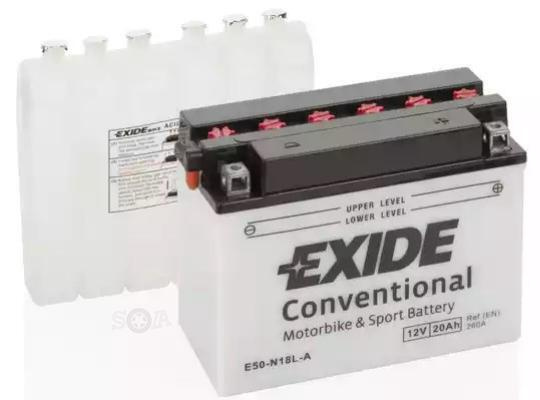 EXIDE E50N18LA Мото аккумулятор 12 В 20 Ач 260 A  #1