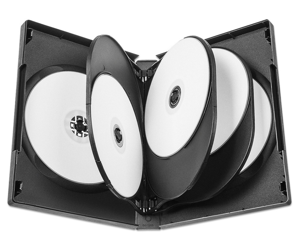Коробка DVD Box для 8 дисков, черная, упаковка 5 шт. - купить с ...