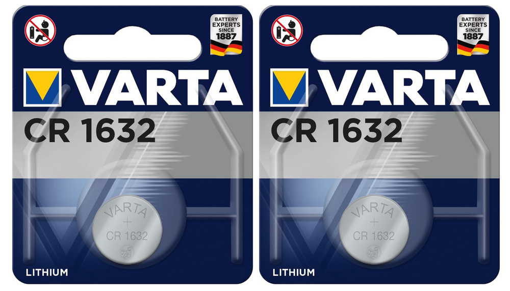 Батарейка VARTA CR1632 Lithium 3V 2 шт #1