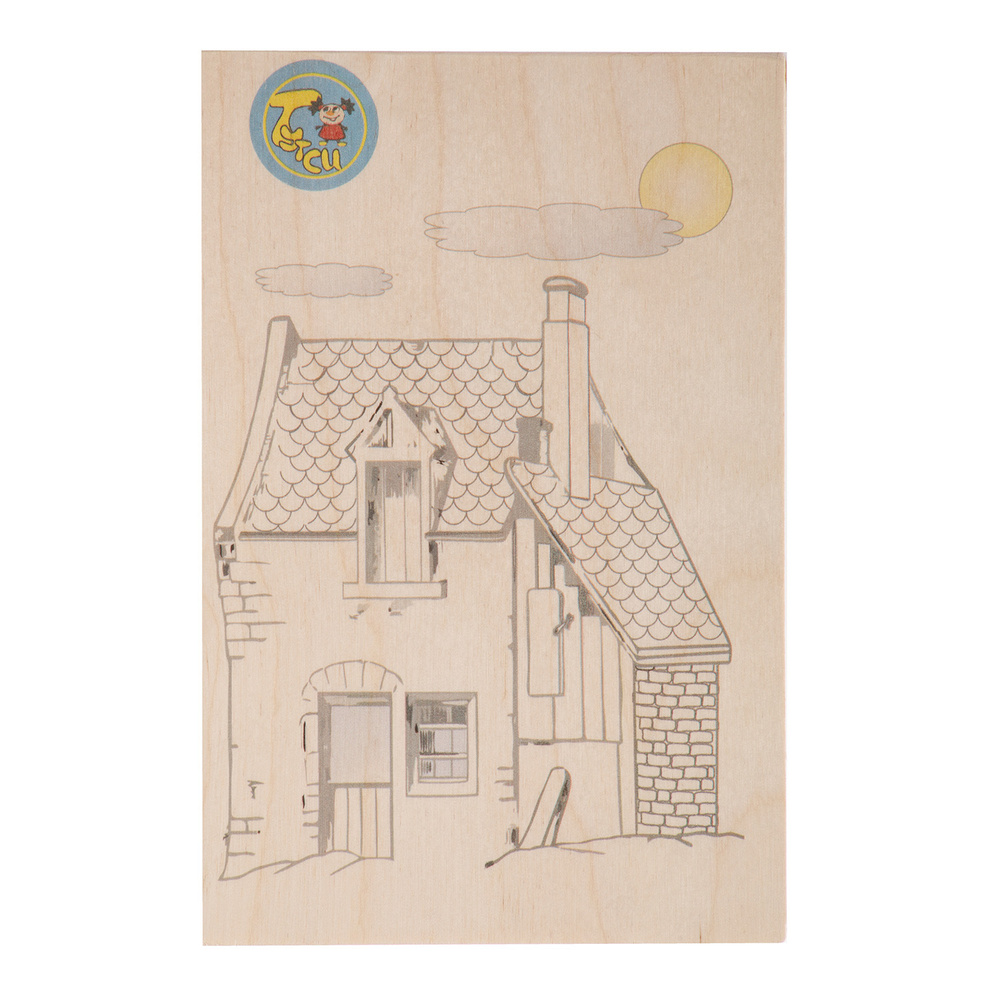 Доска для выжигания Тутси "Дом" (дерево), 12х18 см #1