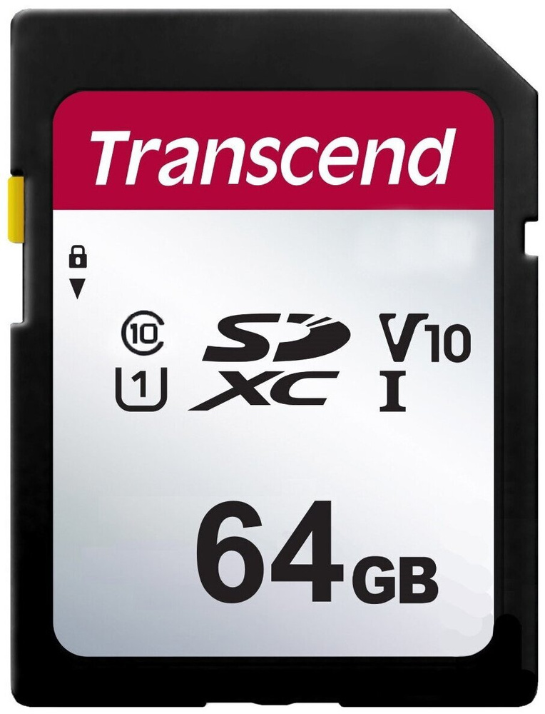 Флеш карта SDHC 64Gb Class10 Transcend TS64GSDC300S 300S w/o adapter #1