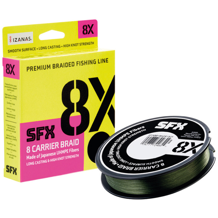 Шнур PE Sufix SFX 8X # 1.0 (135 м, 0.165 мм, зеленый, 10.0 кг) #1