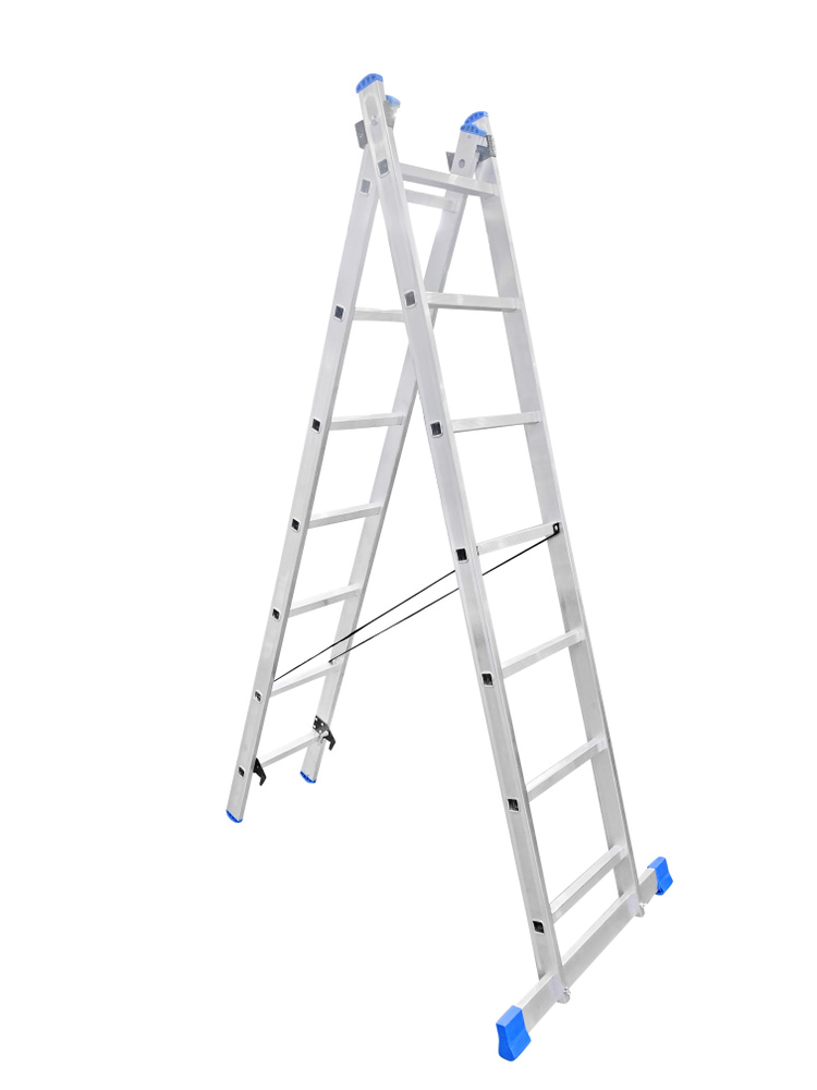 Лестница алюминиевая LadderBel двухсекционная 7 ступеней, 2 секции по 7 ступеней , 2x7  #1