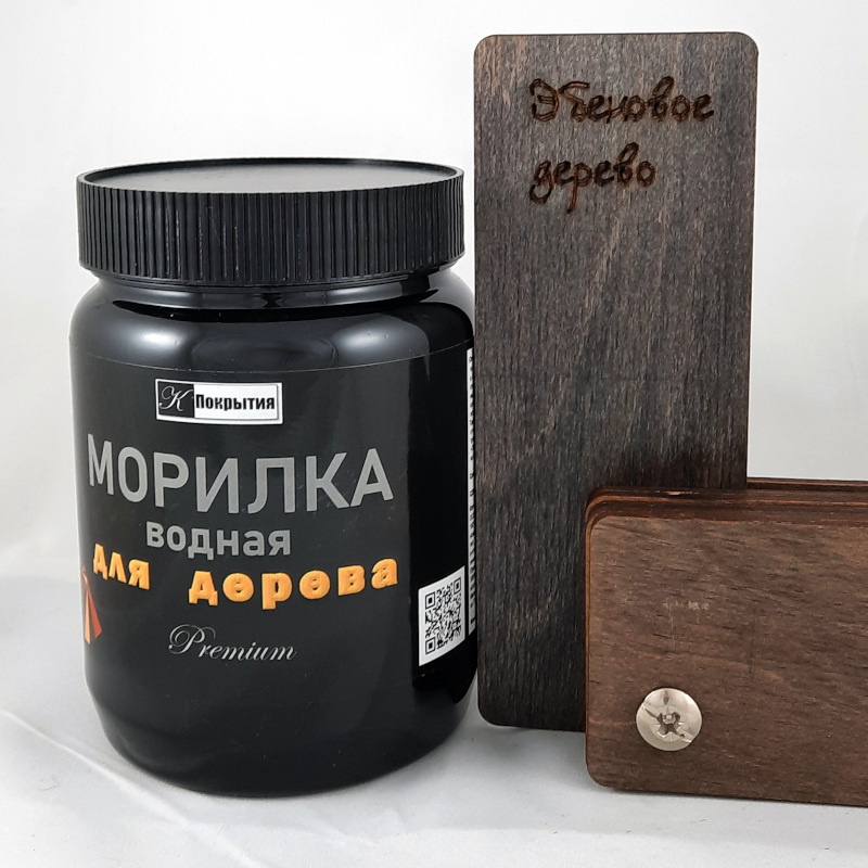 Морилка для дерева на водной основе "К Покрытия", Premium, ЭБЕНОВОЕ ДЕРЕВО, 550 г  #1