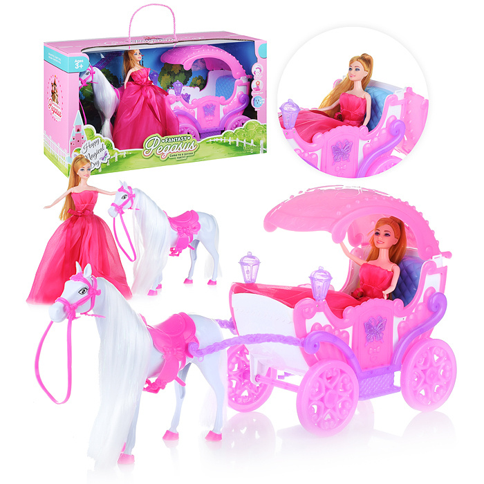 Карета для куклы 686-782 с лошадью в коробке #1