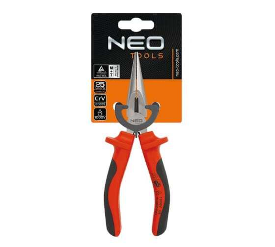 Удлиненные прямые плоскогубцы NEO Tools 160 мм 1000 В (01-053) #1