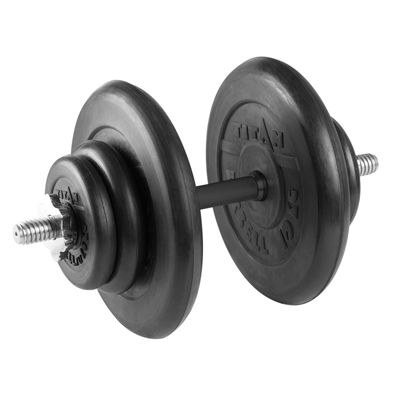 Гантель разборная 30 кг TITAN Barbell - d26, Комплектация №1 с обрезиненной ручкой  #1