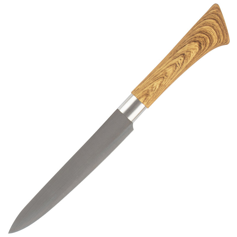 Нож с пластиковой рукояткой под дерево FORESTA универсальный 12,6 см (103563)  #1
