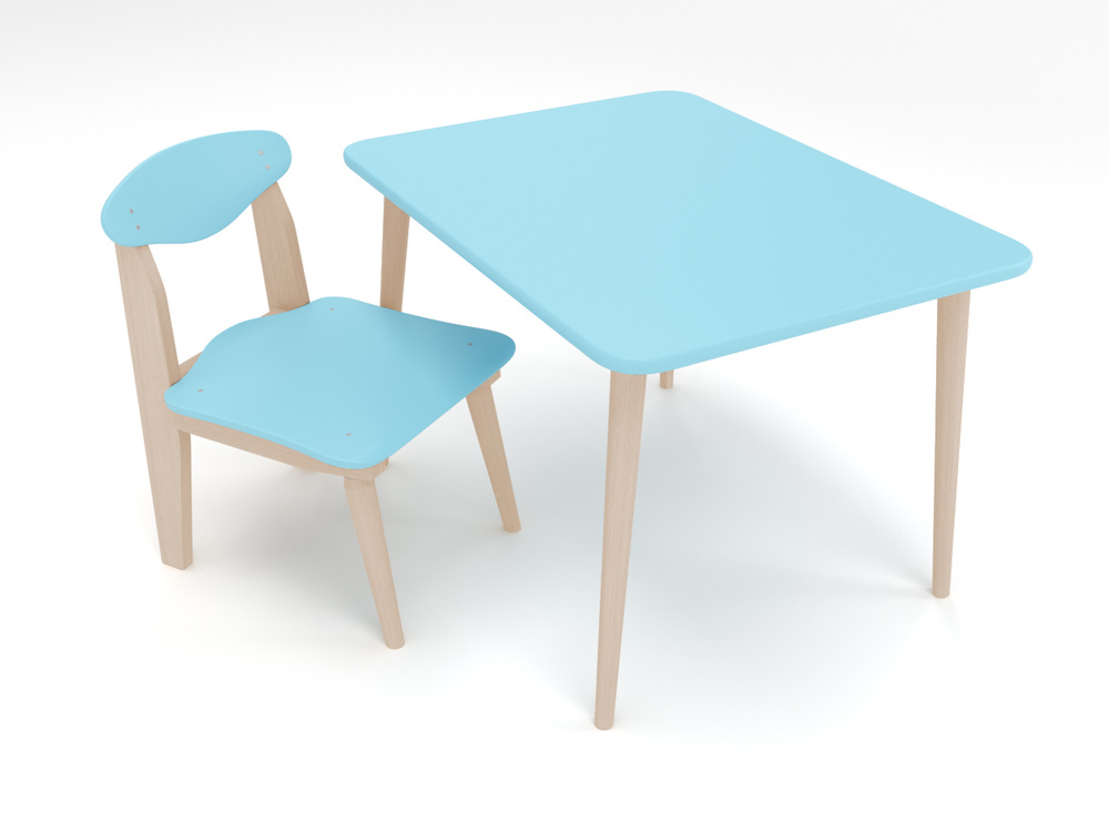 Детский стол и стул Модерн, голубой, набор мебели для детей от 2 до 6 лет  #1