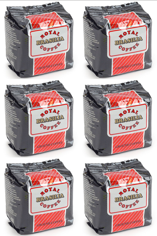 Кофе молотый Роял Армения Бразилия / Royal Armenia Brasilia / вакуумная упаковка 100г / 6 пачек  #1