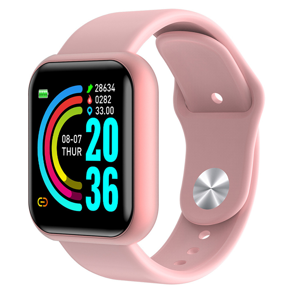 Фитнес-браслет Y68S розовый/смарт часы/умные часы/смарт браслет/фитнес/спортивные часы  #1