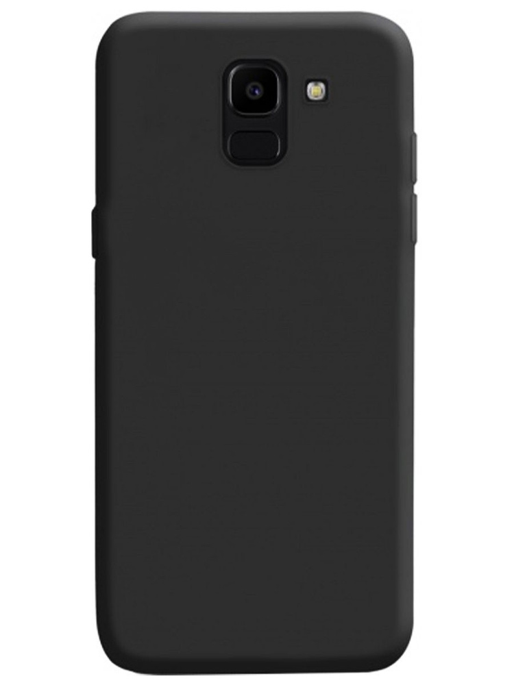 Чехол для Samsung Galaxy J6 2018 накладка силиконовая матовая черная  #1
