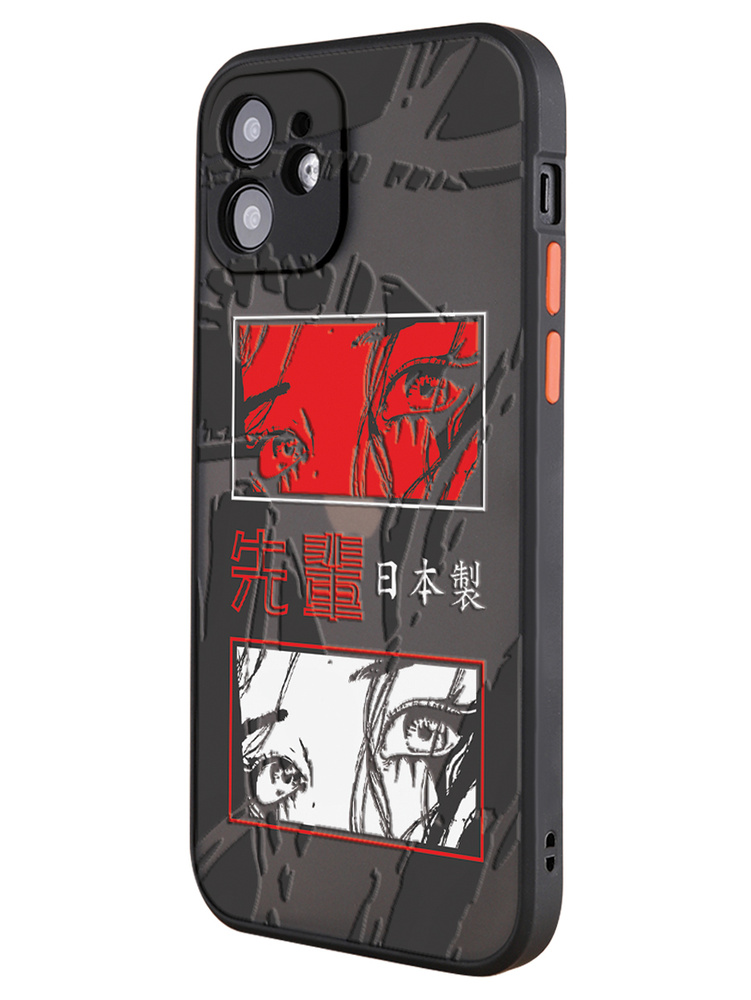Чехол Mcover для iPhone 12 (Айфон 12 ), противоударный, с защитой камеры, Глаза, аниме  #1