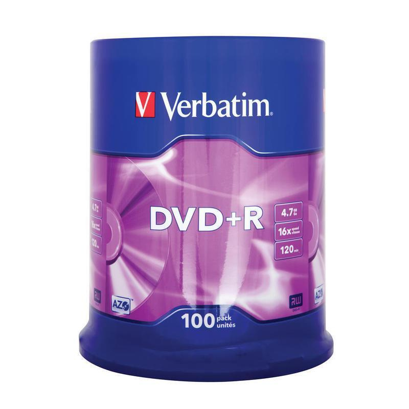 Verbatim Диск для записи DVD+R, 100 шт #1