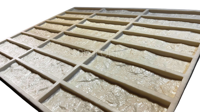 Форма силиконовая эластичная гибкая большая для изготовления декоративного кирпича из гипса/бетона "КИРПИЧ #1