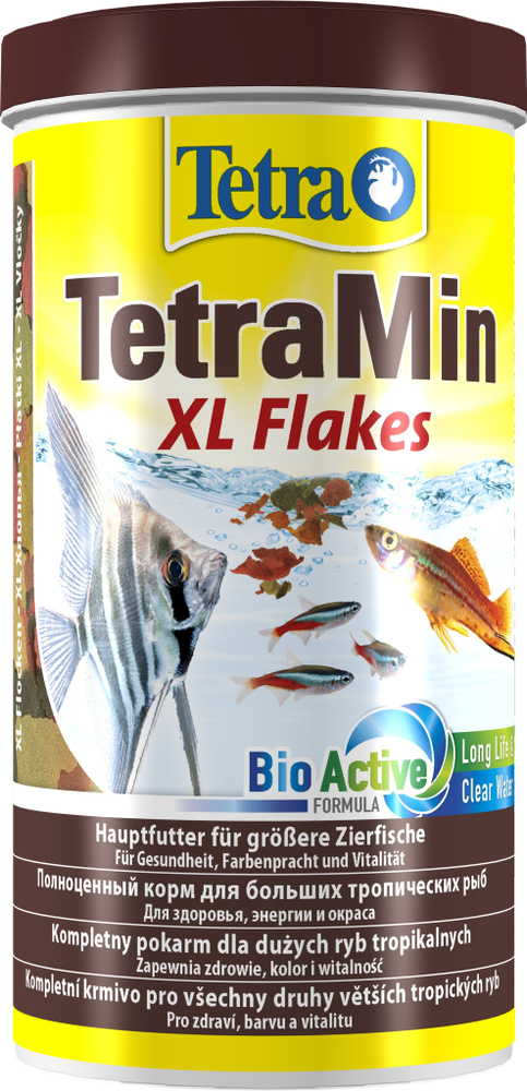 Tetra TetraMin XL Flakes корм для всех видов рыб, крупные хлопья, 1 л  #1