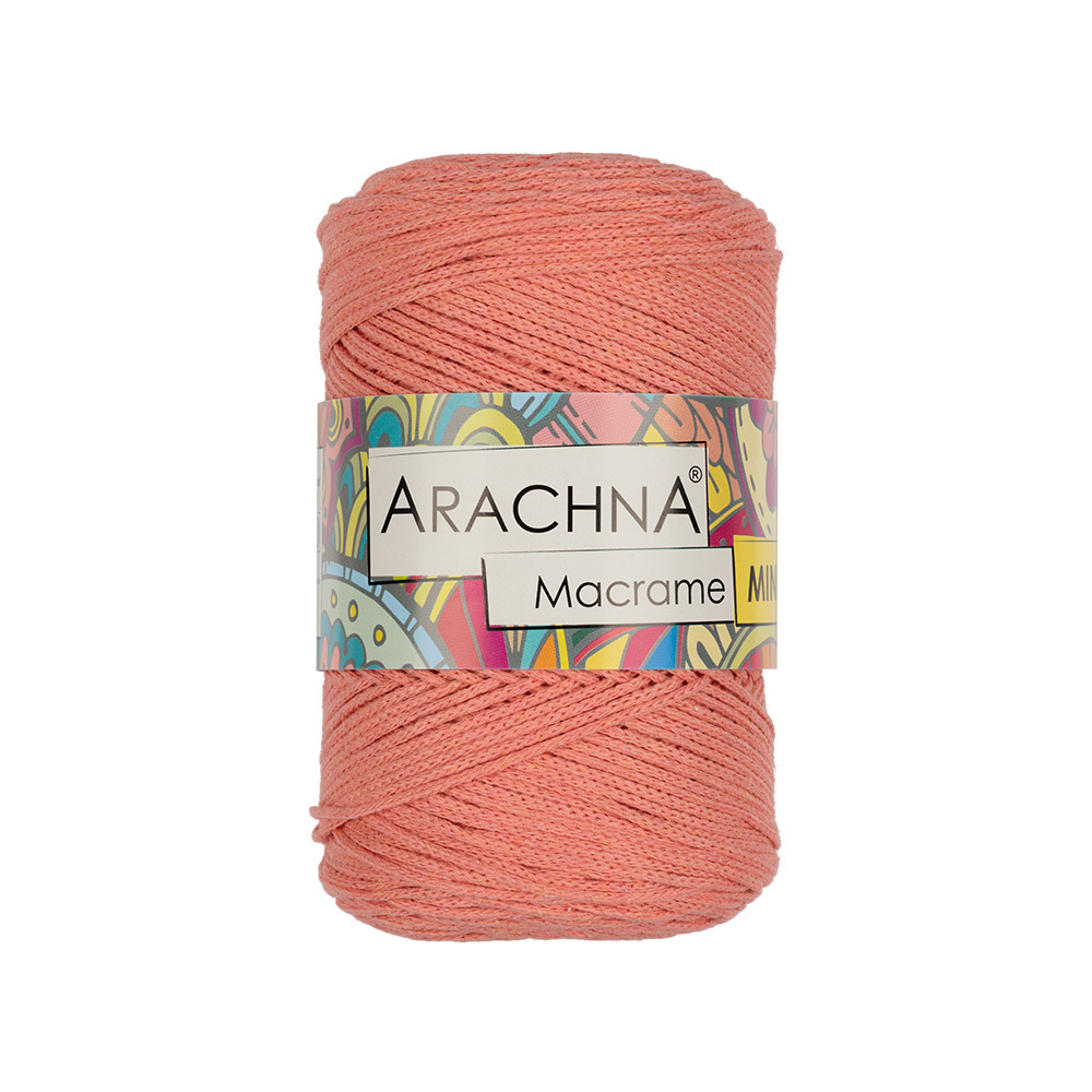 Пряжа Arachna "Macrame Mini" 80% хлопок, 20% полиэстер 4 шт. х 250 г 200 м №04 св.коралловый  #1