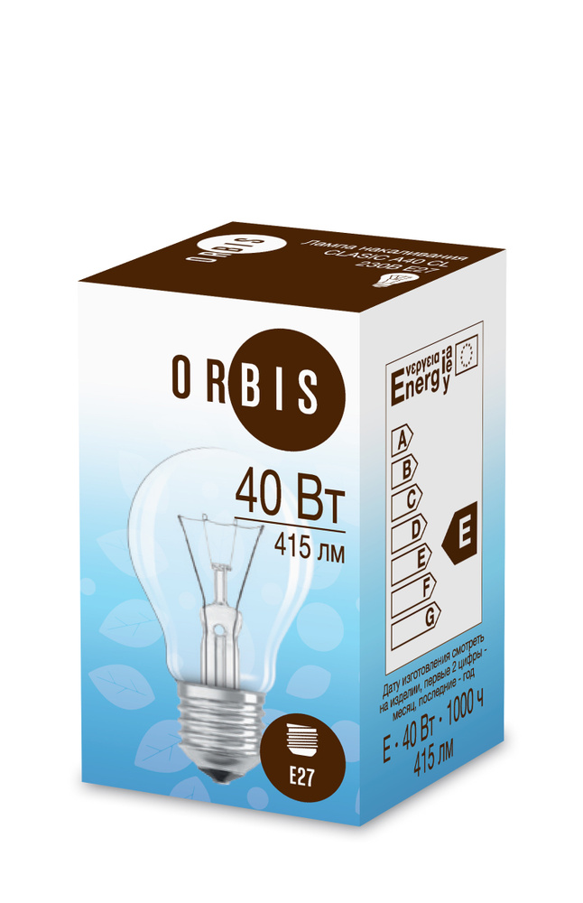 ORBIS CLASSIC A CL 40W 230V E27 415 lm d 60 x 105 - лампа * #1