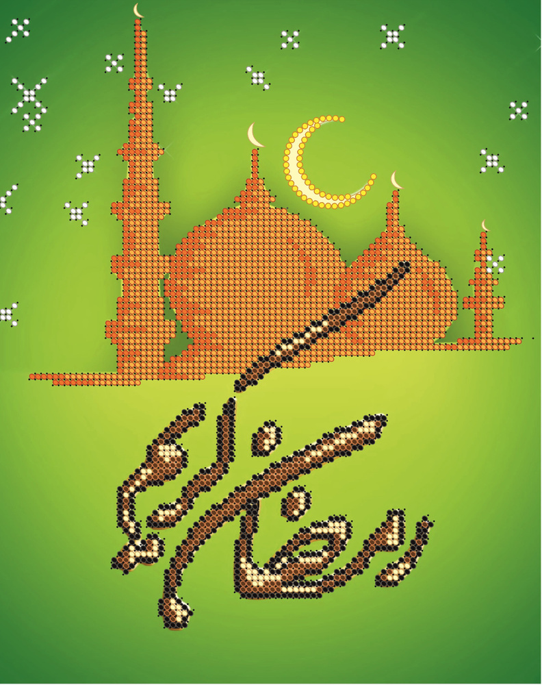 Схема для вышивания бисером Светлица (без бисера), картина "Ислам" 19*24см  #1