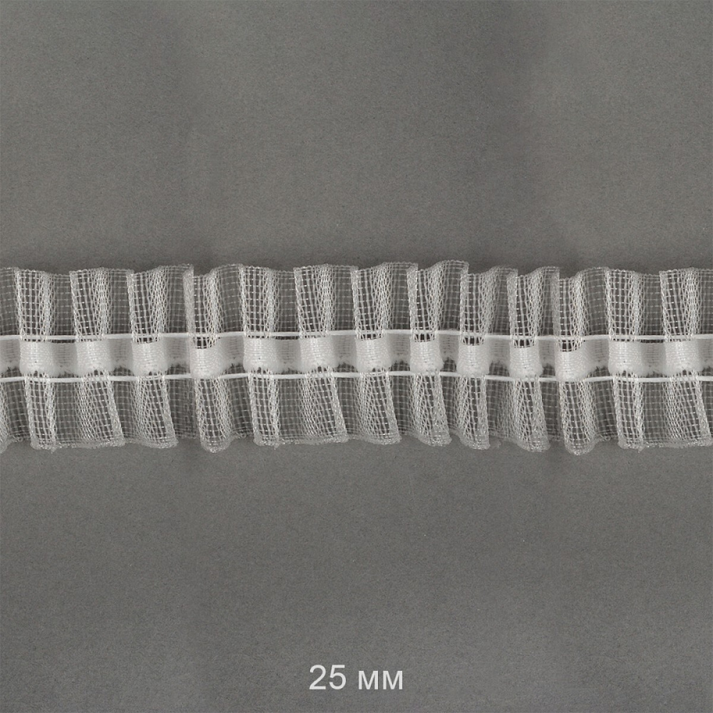 Лента шторная 25мм TBY сборка: универсальная 251-0 цв. прозрачный уп.10м  #1